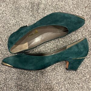 Bravo Browns Green Suede Women's Shoes